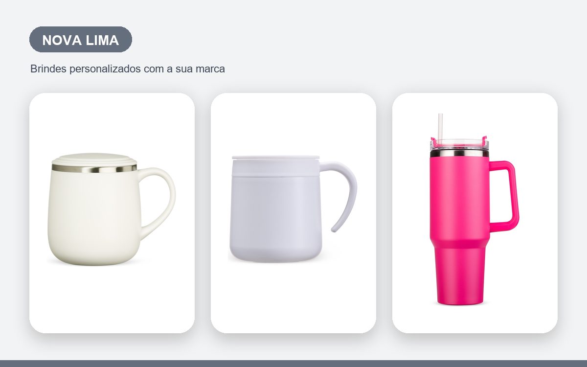 Brindes personalizados com a sua marca — Canecas Personalizadas em Nova Lima para Empresas