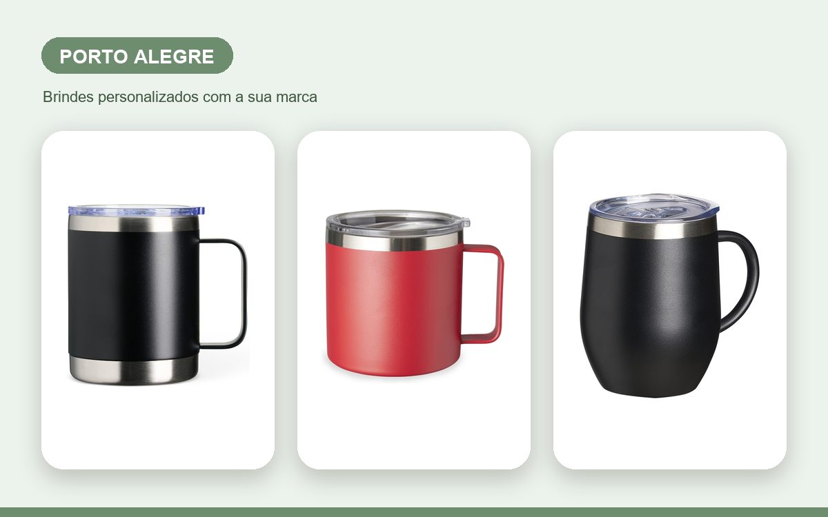 Brindes personalizados com a sua marca — Canecas personalizadas em Porto Alegre para empresas