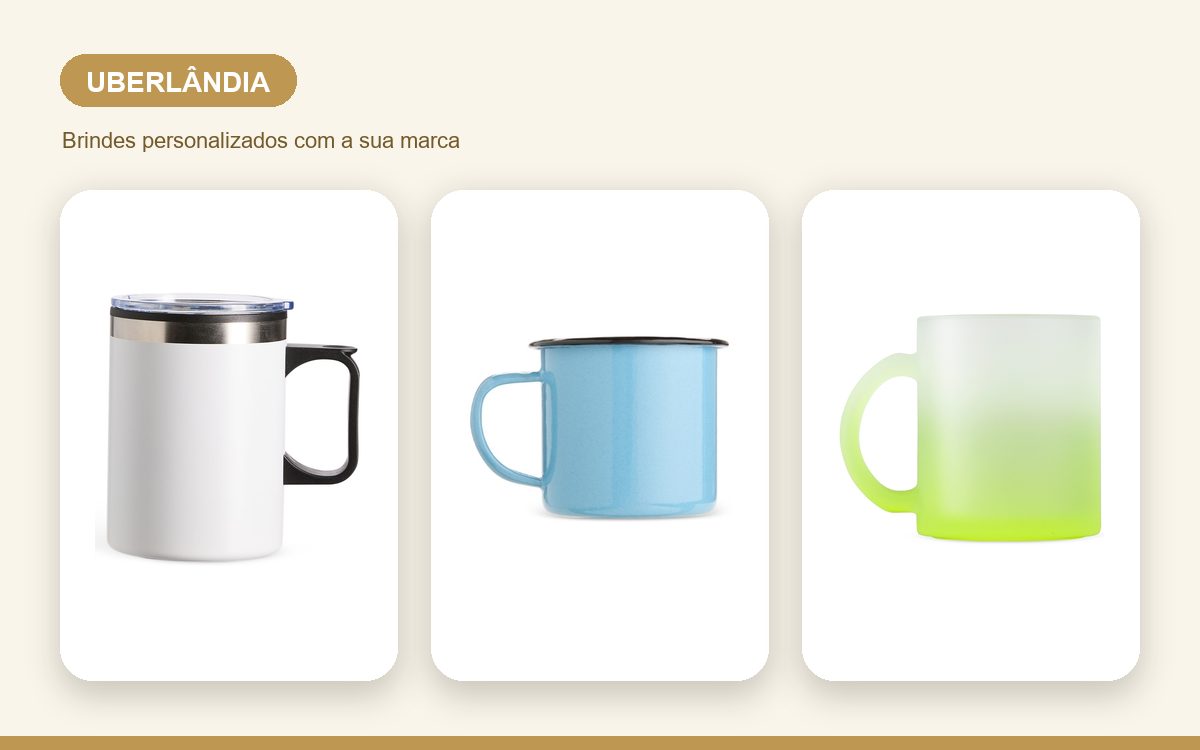 Brindes personalizados com a sua marca — Canecas Personalizadas em Uberlândia para Empresas e Eventos