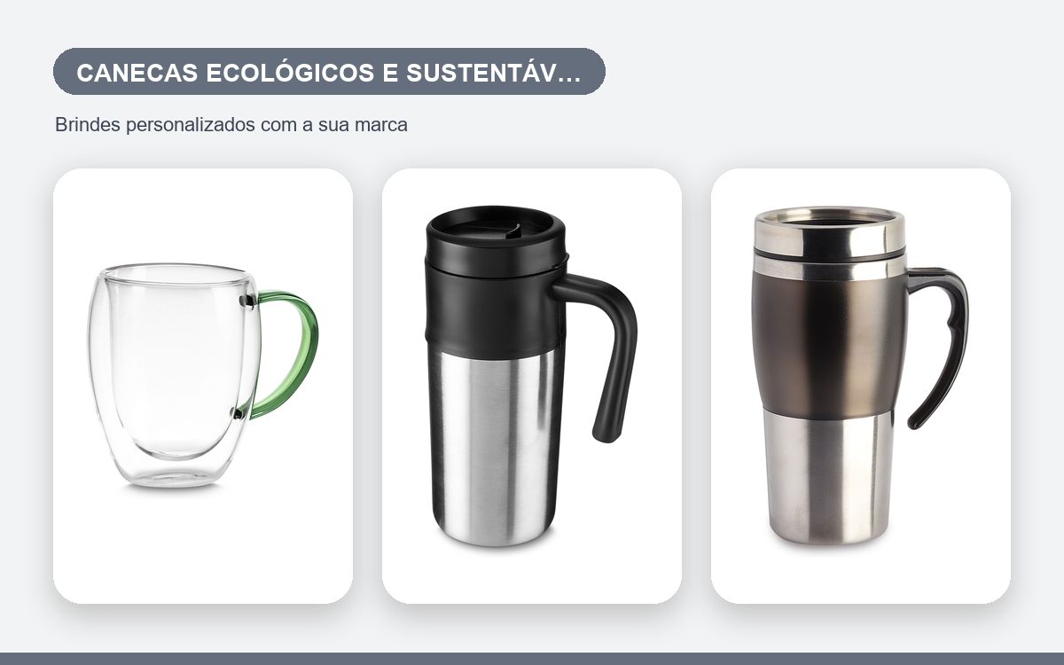 Brindes personalizados com a sua marca — Canecas personalizadas ecológicos e sustentáveis