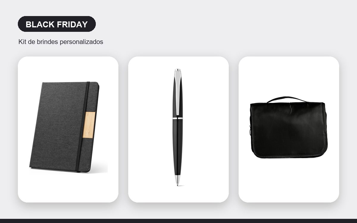 Kit de brindes personalizados — Canetas Personalizadas para a Black Friday: brindes que vendem