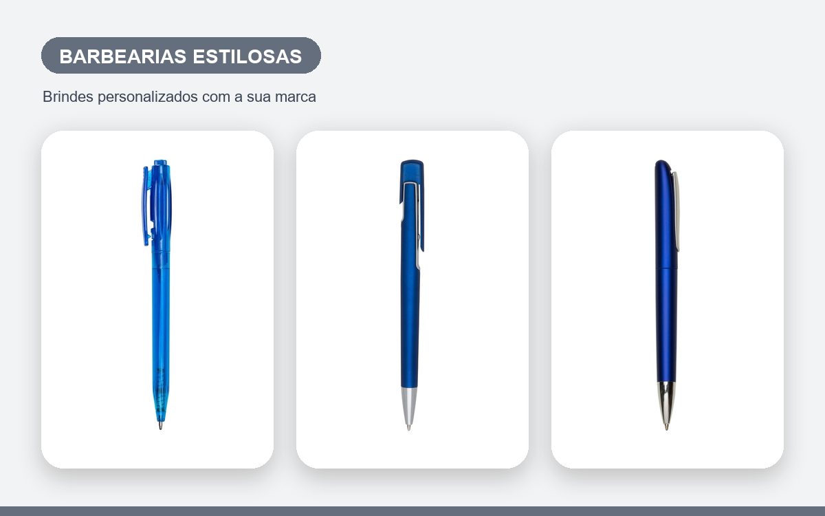 Brindes personalizados com a sua marca — Canetas personalizadas para barbearias estilosas