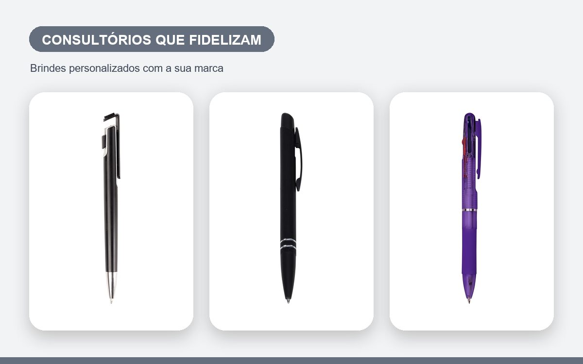 Brindes personalizados com a sua marca — Canetas personalizadas para consultórios que fidelizam