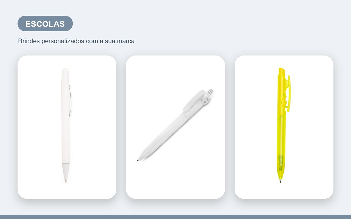 Brindes personalizados com a sua marca — Canetas para escolas: brinde que acompanha o aluno