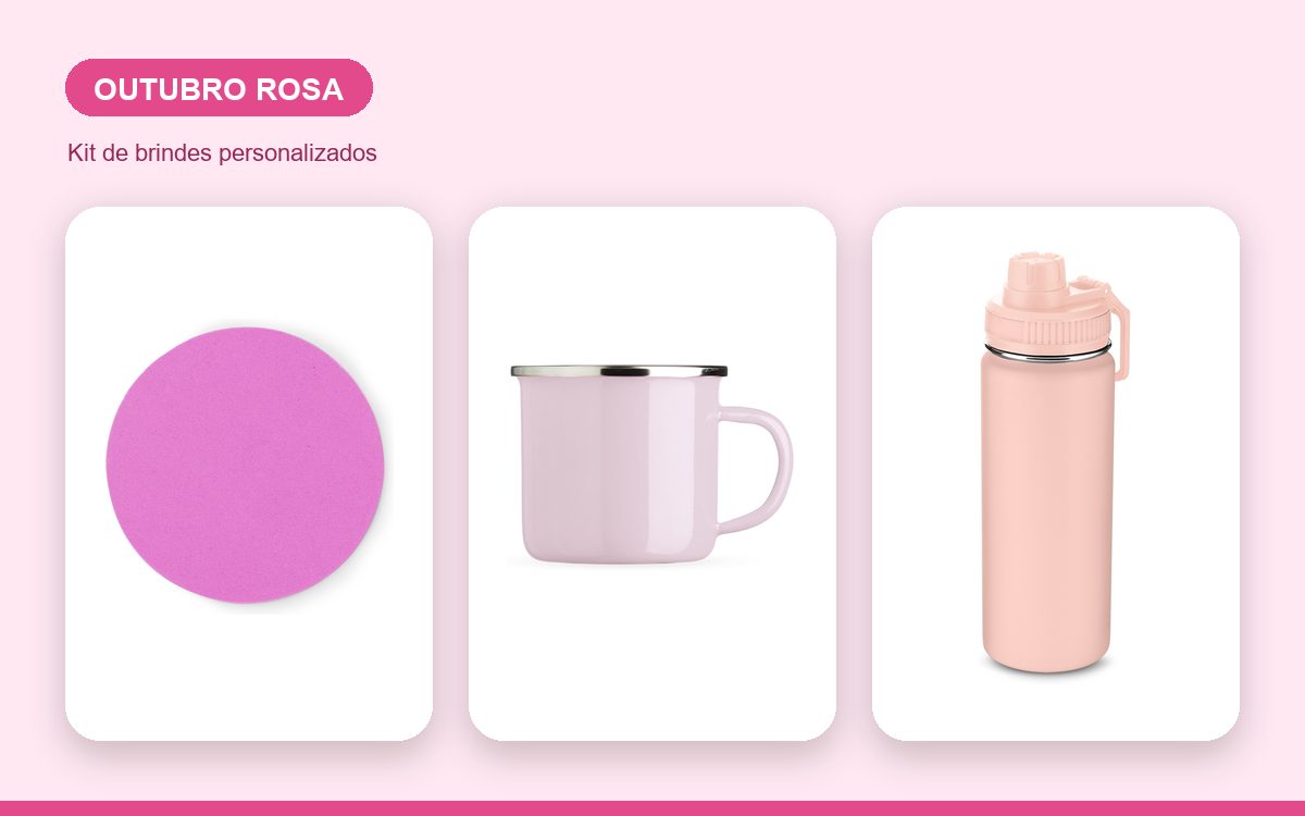 Kit de brindes personalizados — Canetas personalizadas para o Outubro Rosa: brindes com propósito