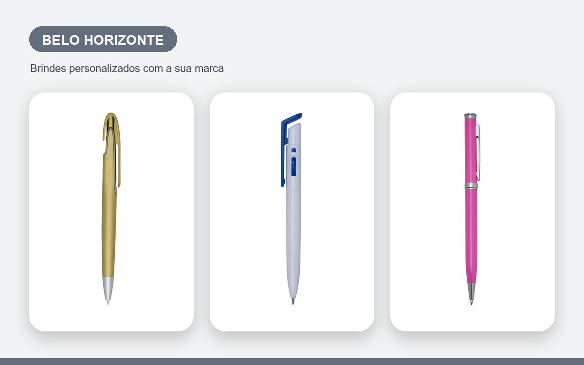 Brindes personalizados com a sua marca — Canetas Personalizadas em Belo Horizonte para Empresas