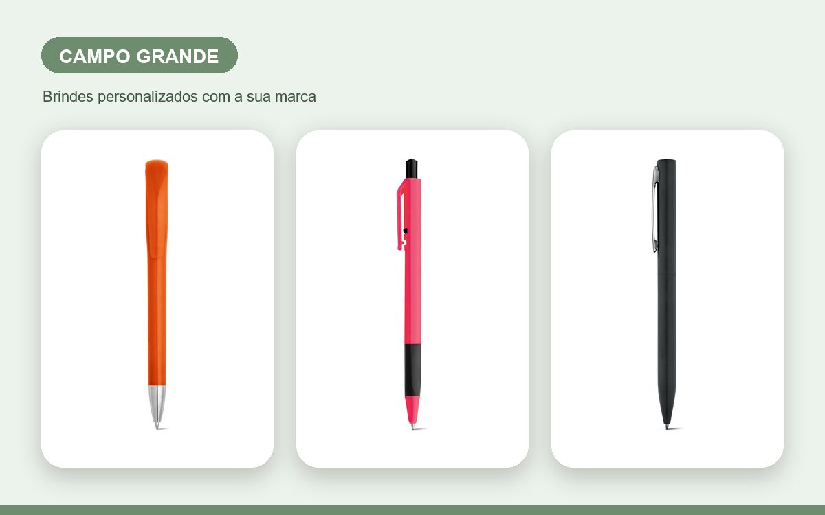 Brindes personalizados com a sua marca — Caneta Personalizada em Campo Grande: Brinde Certeiro