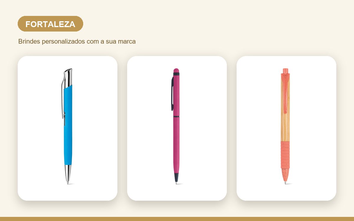 Brindes personalizados com a sua marca — Canetas Personalizadas em Fortaleza para Reuniões e Contratos