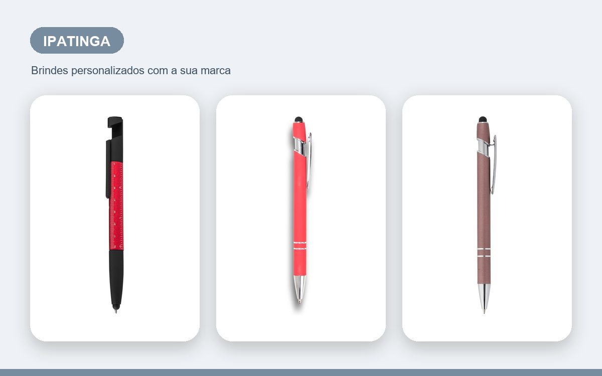 Brindes personalizados com a sua marca — Canetas Personalizadas em Ipatinga para Brindes Corporativos