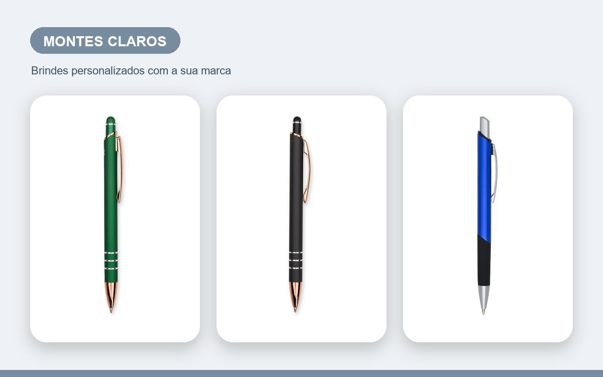 Brindes personalizados com a sua marca — Canetas Personalizadas em Montes Claros para Empresas