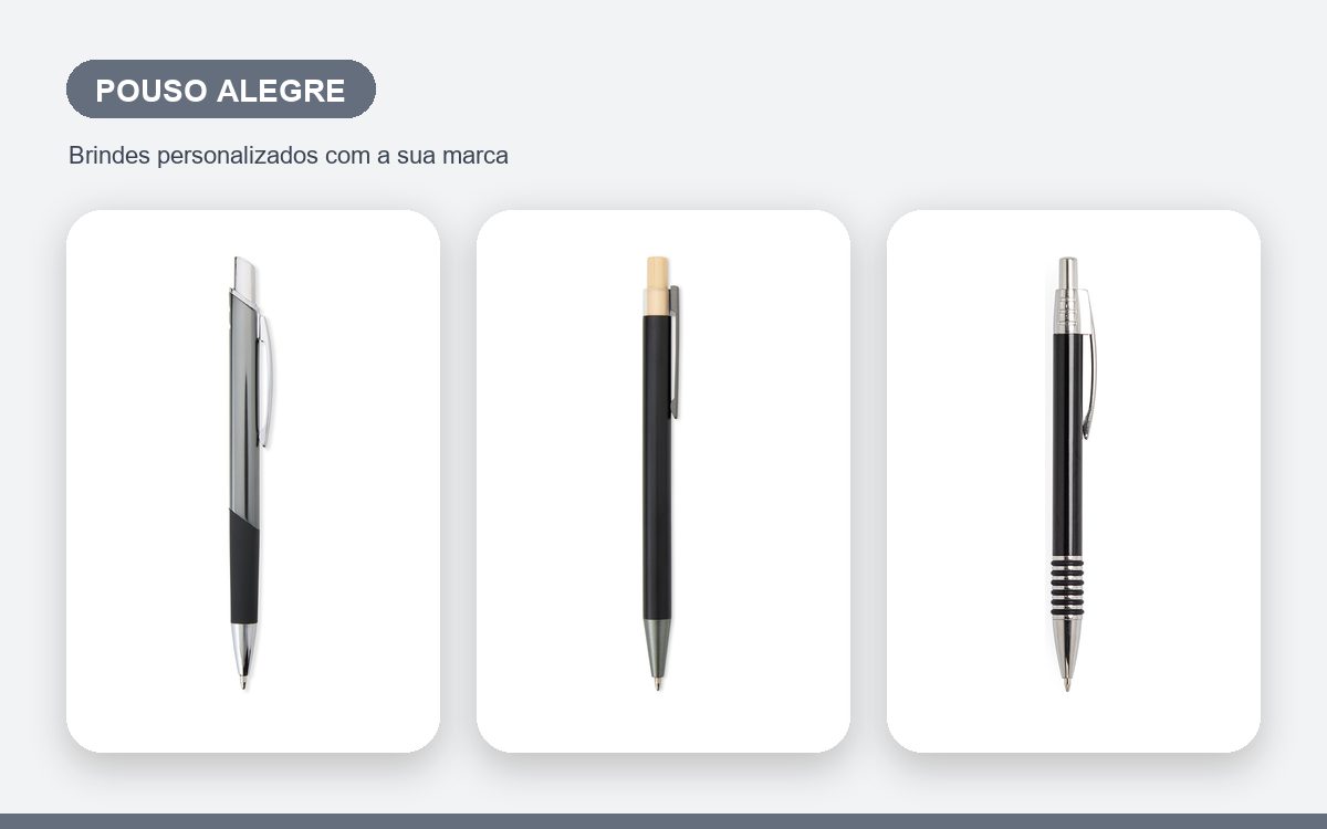 Brindes personalizados com a sua marca — Canetas Personalizadas em Pouso Alegre para Empresas