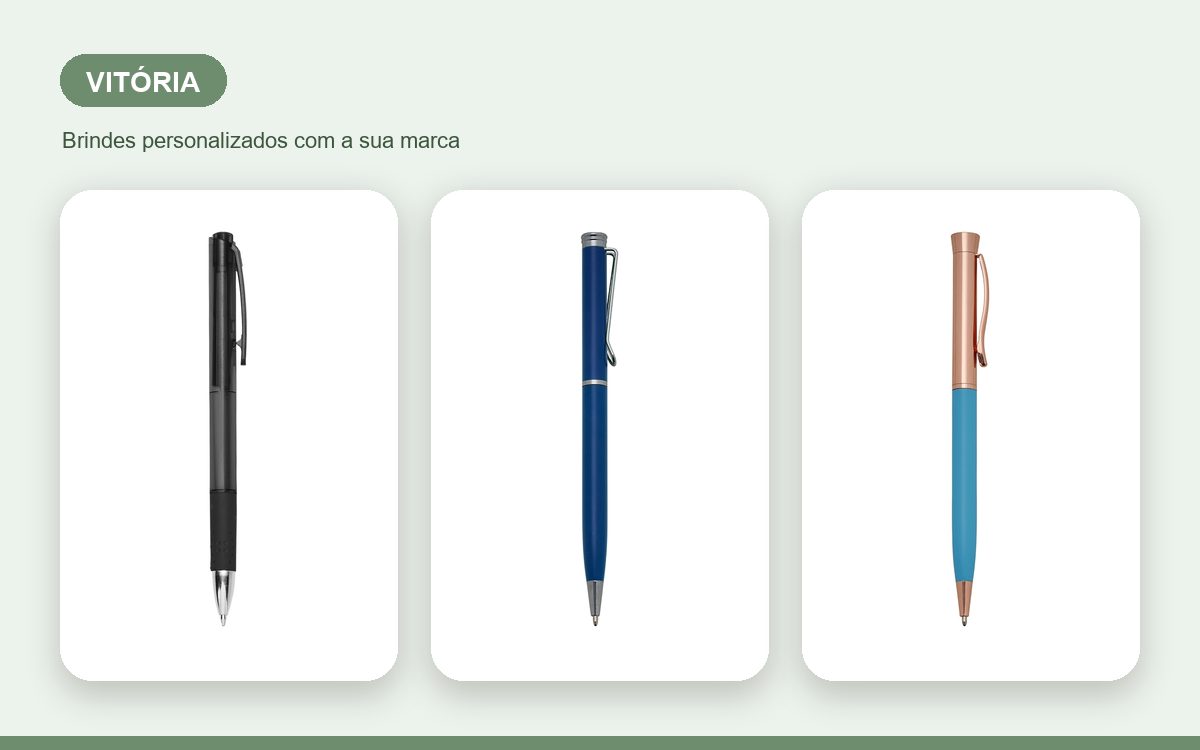 Brindes personalizados com a sua marca — Caneta Personalizada em Vitória: Brinde Barato e Eficiente