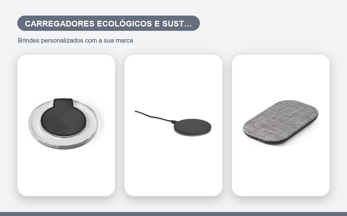 Brindes personalizados com a sua marca — Carregadores Personalizados Ecológicos e Sustentáveis