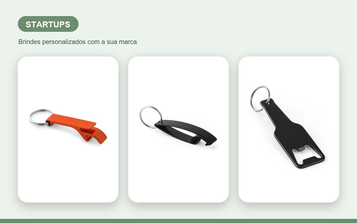Brindes personalizados com a sua marca — Chaveiros personalizados para startups: marca em alta