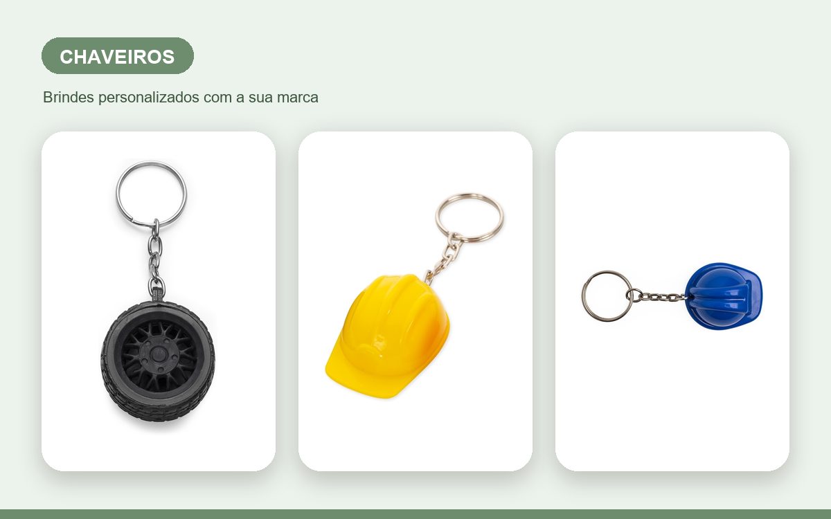 Brindes personalizados com a sua marca — Chaveiros personalizados baratos sem perder a qualidade