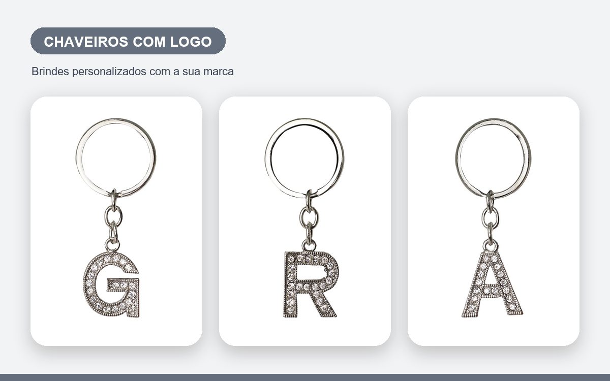 Brindes personalizados com a sua marca — Chaveiros personalizados com logo: como fica e como pedir
