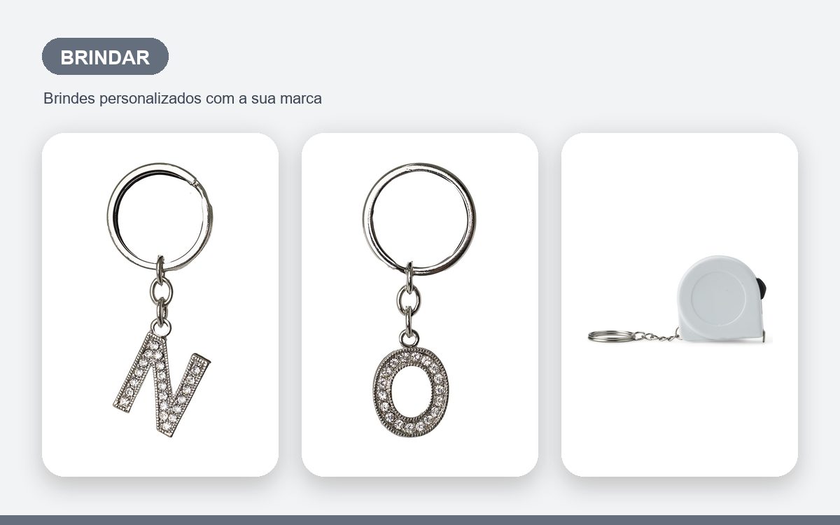Brindes personalizados com a sua marca — Chaveiros personalizados para brindar e encantar clientes