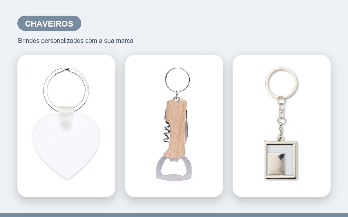 Brindes personalizados com a sua marca — Chaveiros personalizados para empresas: usos e como pedir