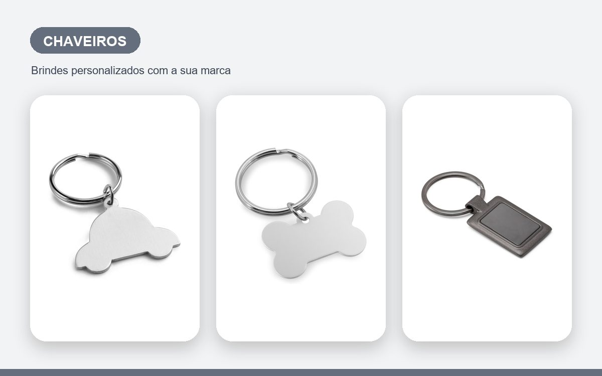 Brindes personalizados com a sua marca — Chaveiros personalizados para eventos e ações de marca