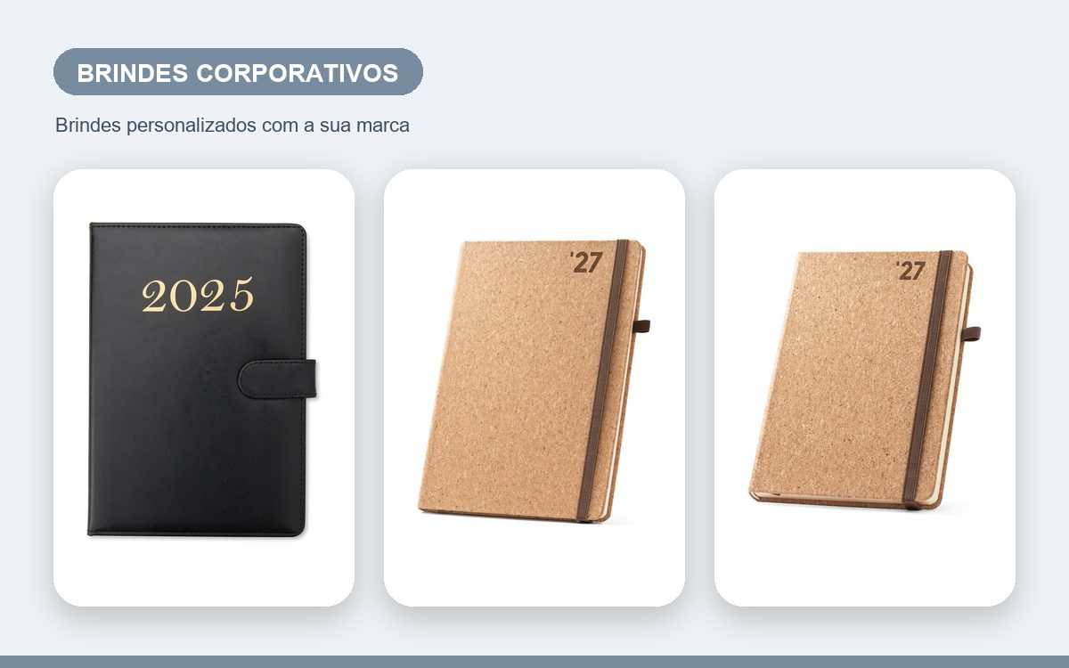 Brindes personalizados com a sua marca — Como escolher agendas personalizadas para brindes corporativos