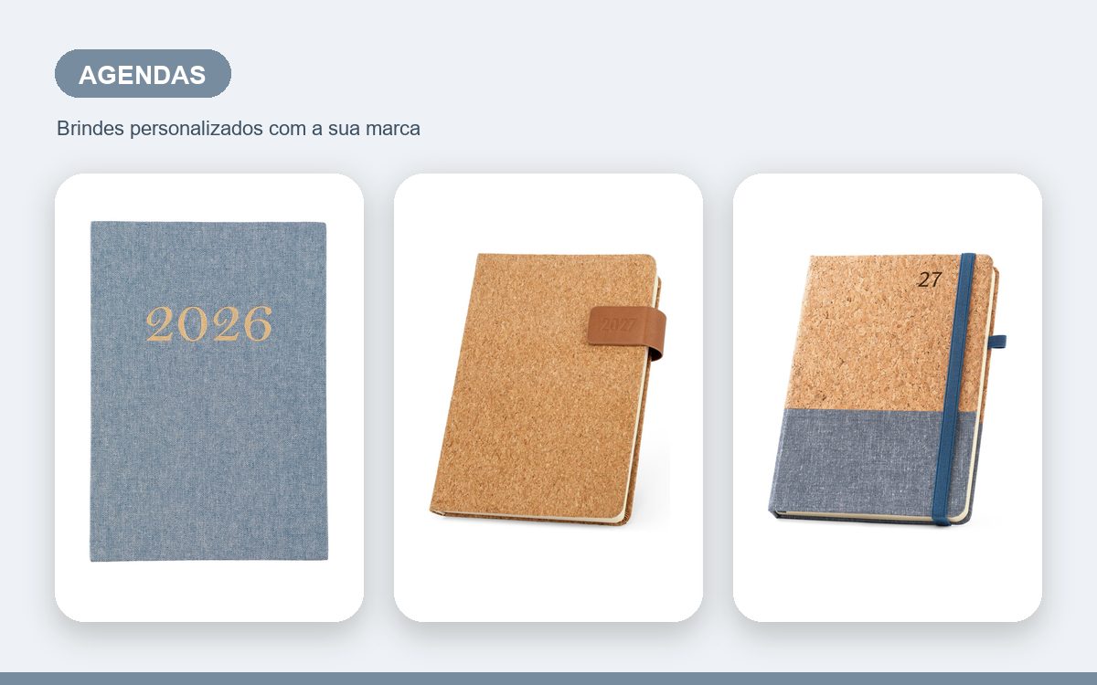 Brindes personalizados com a sua marca — Como personalizar agendas com a marca da sua empresa