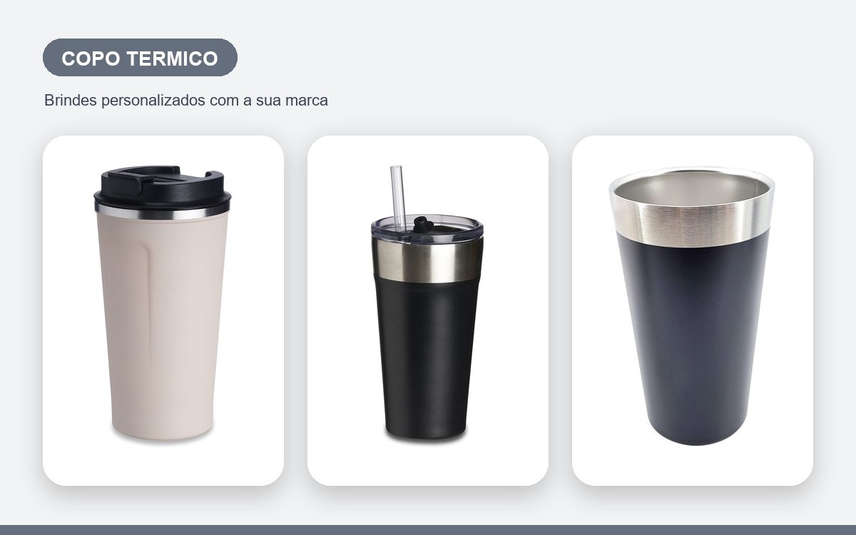 Brindes personalizados com a sua marca — Como personalizar copos térmicos com a marca da empresa