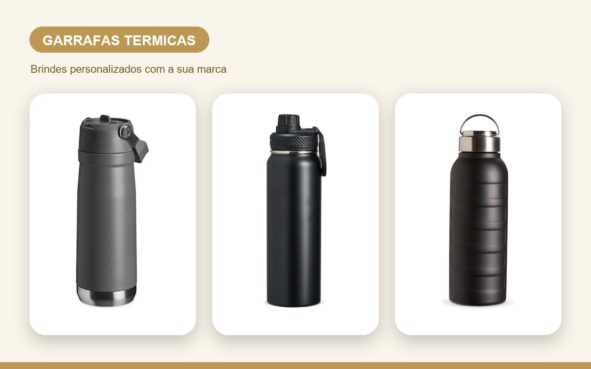 Brindes personalizados com a sua marca — Como Personalizar Garrafas Térmicas com a Marca da Empresa