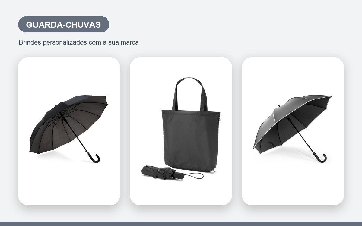 Brindes personalizados com a sua marca — Como personalizar guarda-chuvas com a marca da empresa