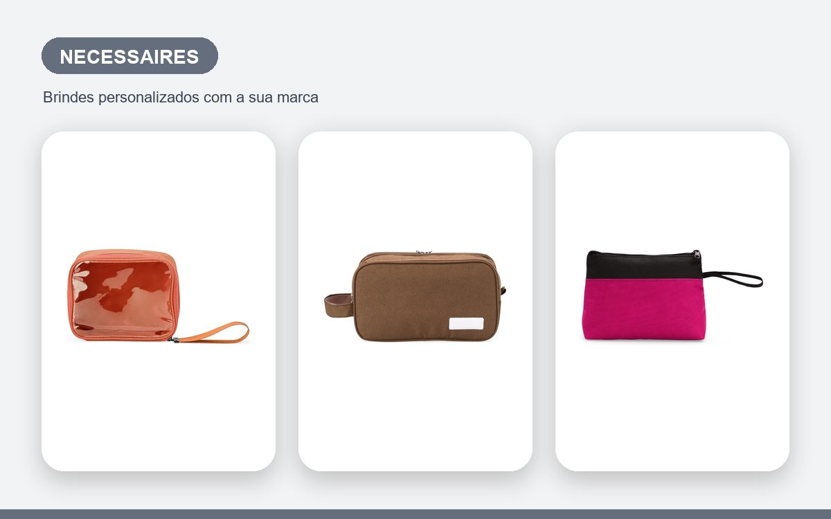 Brindes personalizados com a sua marca — Como Personalizar Necessaires com a Marca da Empresa