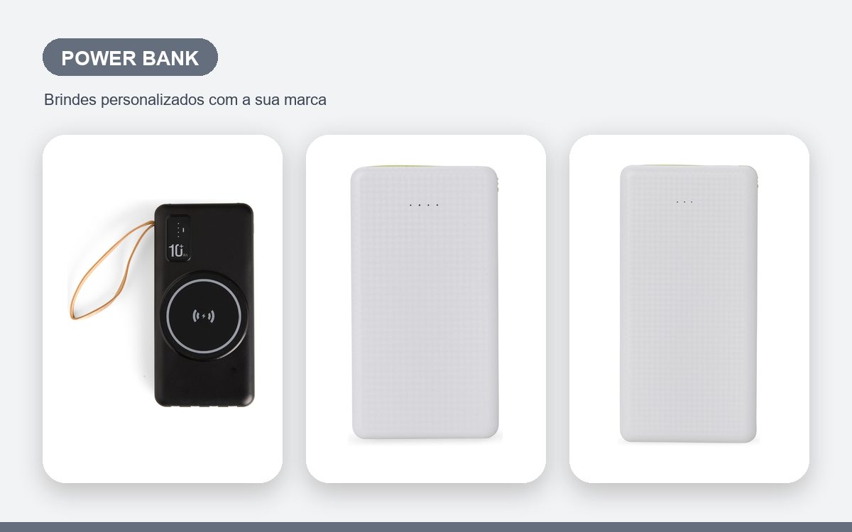 Brindes personalizados com a sua marca — Como personalizar power banks com a marca da empresa