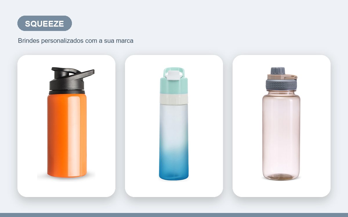 Brindes personalizados com a sua marca — Como personalizar squeezes com a marca da empresa
