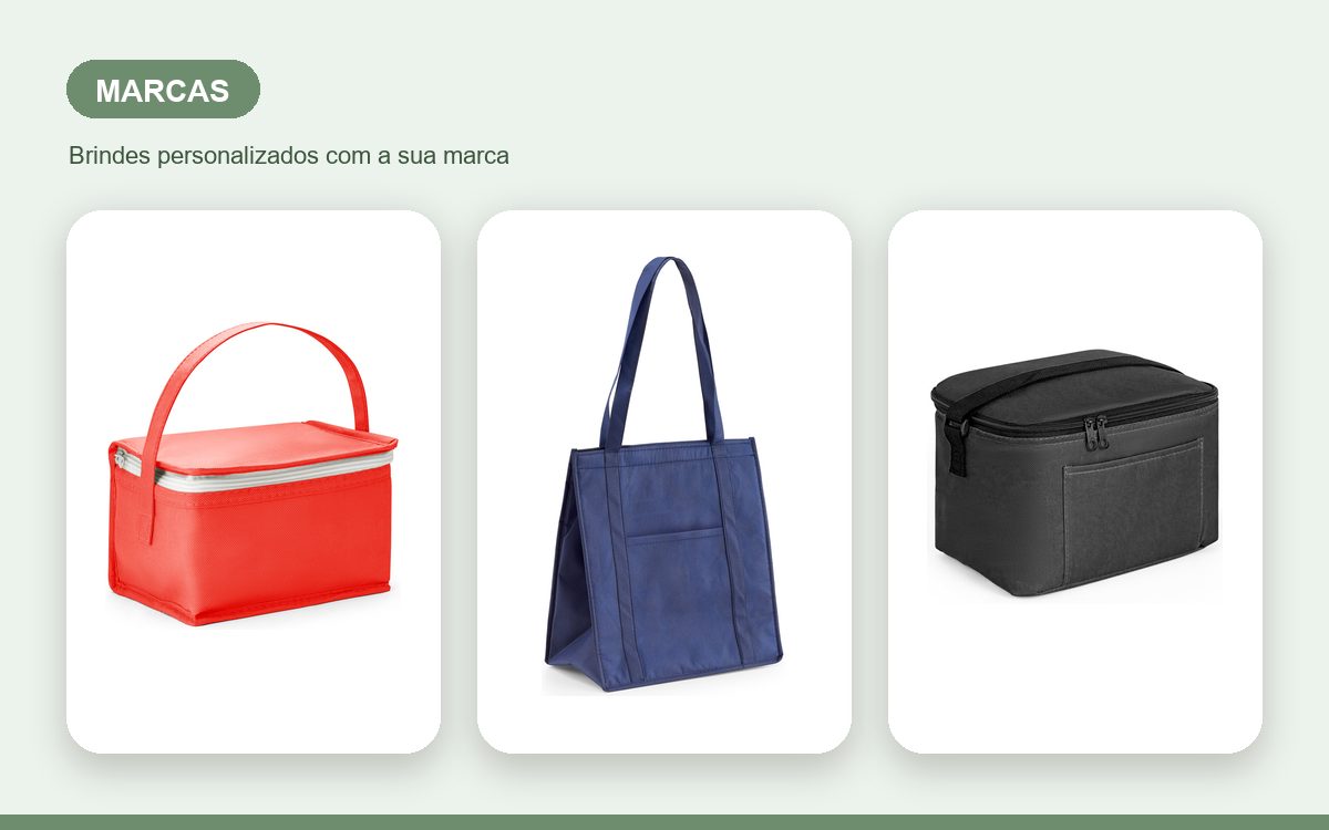Brindes personalizados com a sua marca — Coolers personalizados ecológicos e sustentáveis para marcas