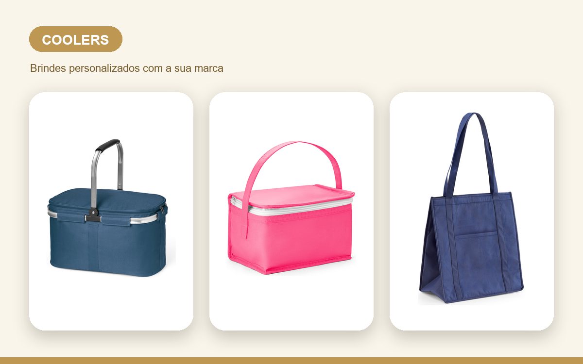 Brindes personalizados com a sua marca — Coolers personalizados para colaboradores e equipes