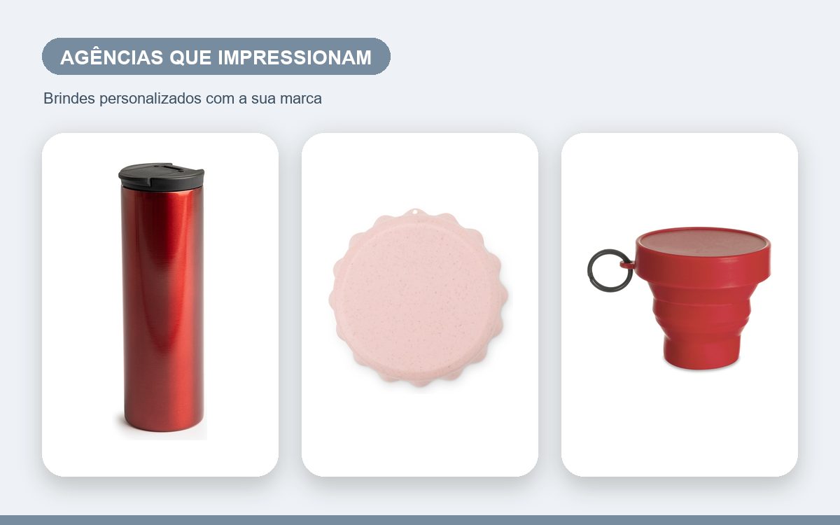 Brindes personalizados com a sua marca — Copos personalizados para agências que impressionam