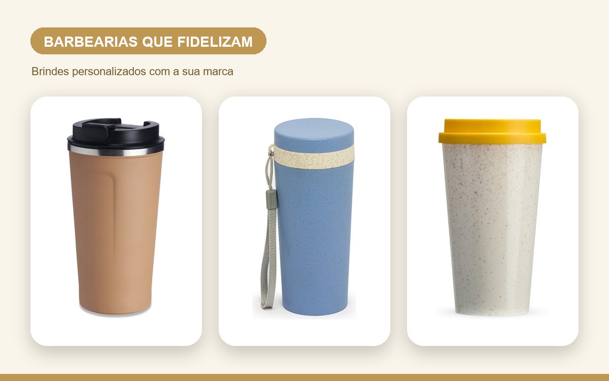 Brindes personalizados com a sua marca — Copos personalizados para barbearias que fidelizam