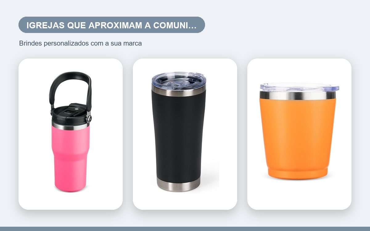 Brindes personalizados com a sua marca — Copos personalizados para igrejas que aproximam a comunidade