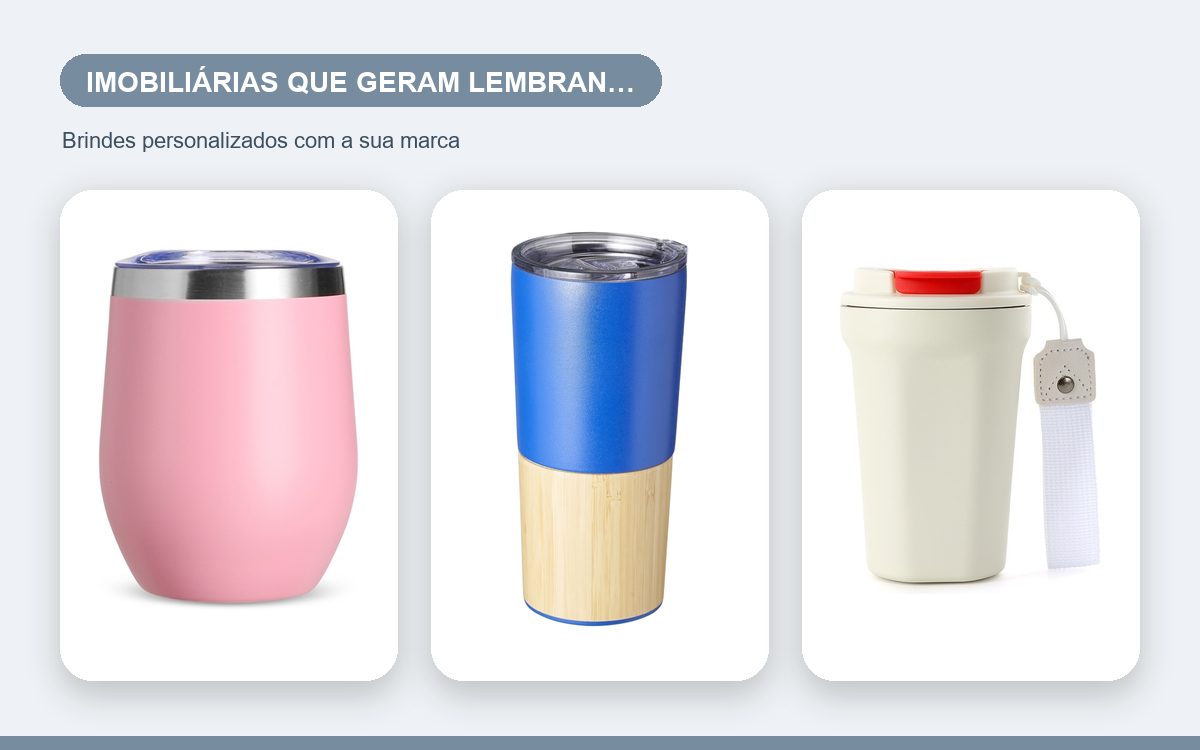 Brindes personalizados com a sua marca — Copos personalizados para imobiliárias que geram lembrança