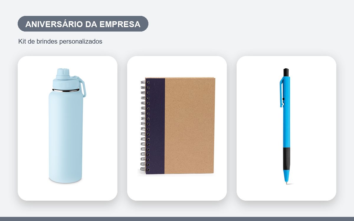Kit de brindes personalizados — Copos Personalizados para o Aniversário da Empresa