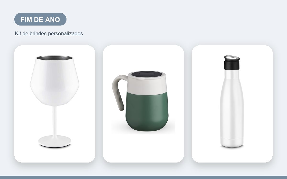 Kit de brindes personalizados — Copos personalizados para o fim de ano: ideias de brinde