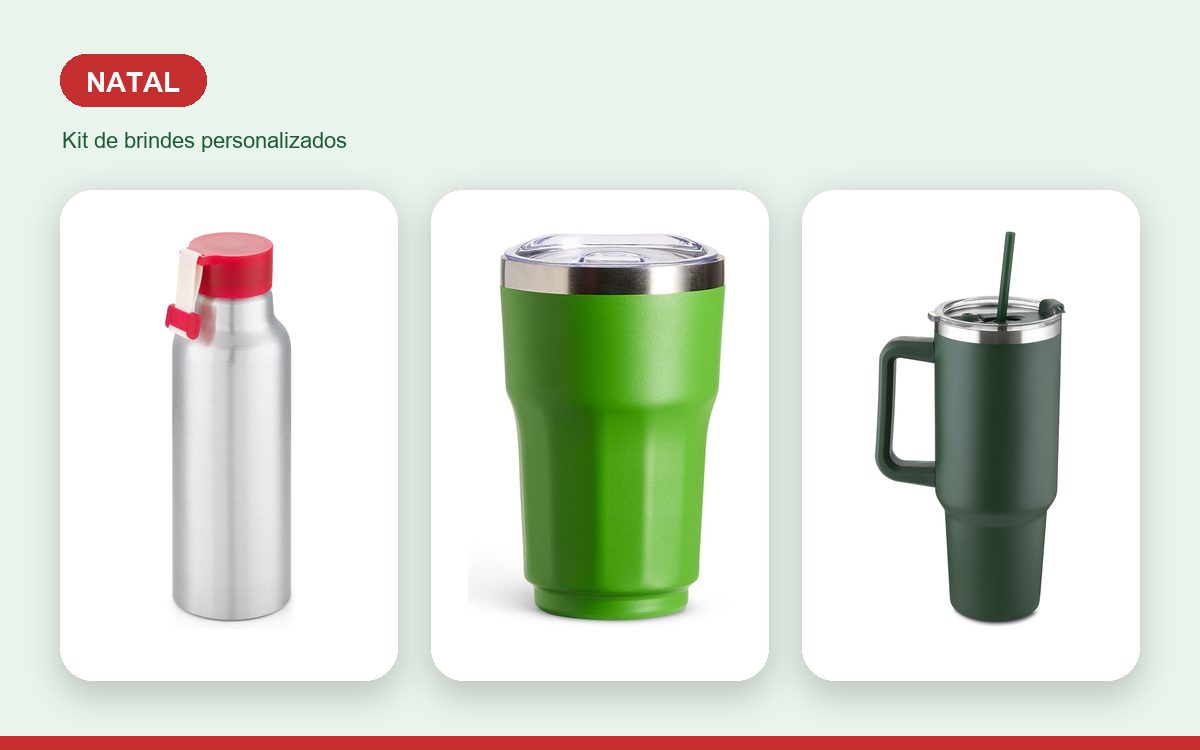 Kit de brindes personalizados — Copos personalizados para o Natal: ideias e como brindar