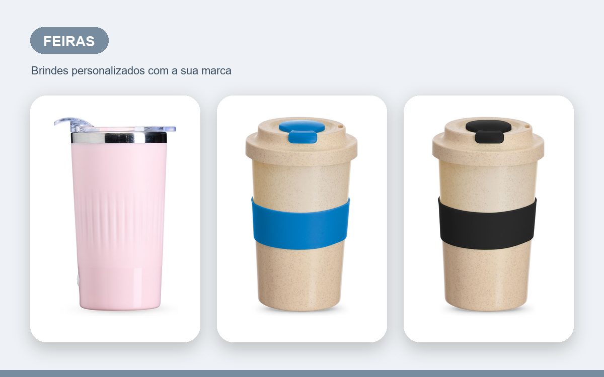 Brindes personalizados com a sua marca — Copos Personalizados para Feiras: Brinde que Hidrata e Divulga a Marca