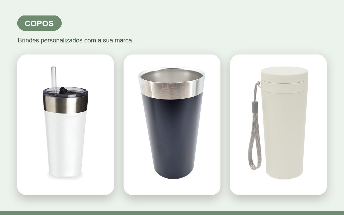 Brindes personalizados com a sua marca — Copos Personalizados: Guia Completo de Materiais e Usos