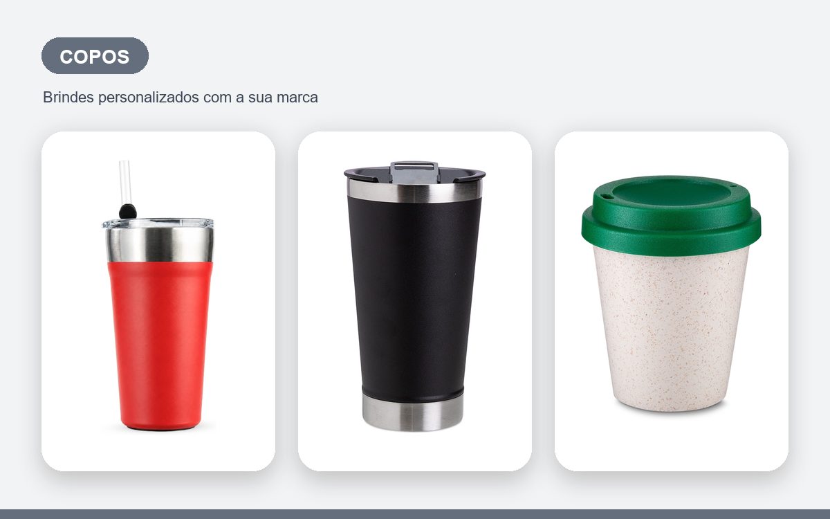 Brindes personalizados com a sua marca — Copos Personalizados para Colaboradores e Suas Equipes