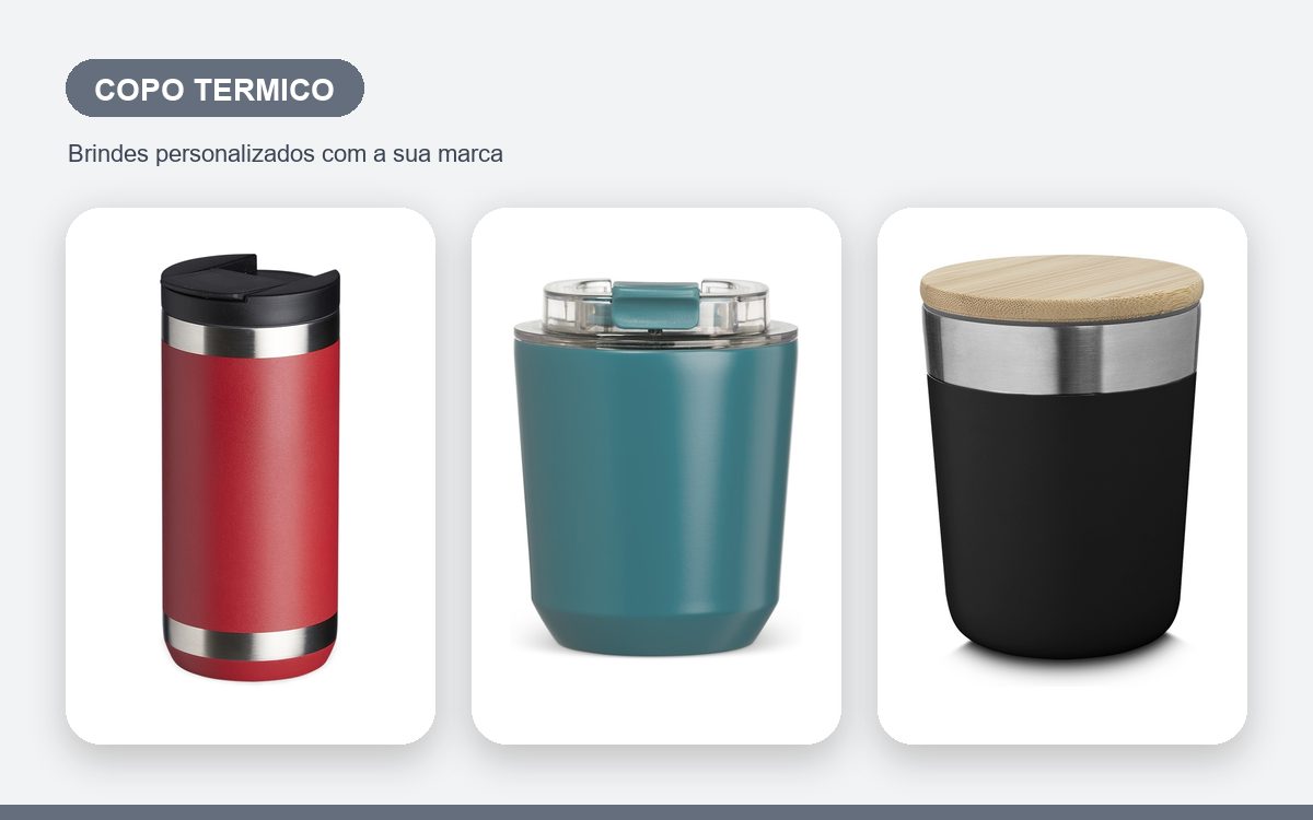 Brindes personalizados com a sua marca — Copos térmicos personalizados criativos que se destacam