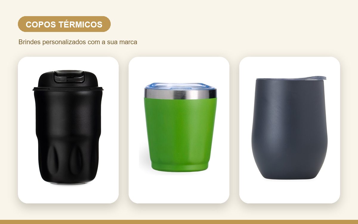 Brindes personalizados com a sua marca — Copos térmicos personalizados para empresas: guia completo