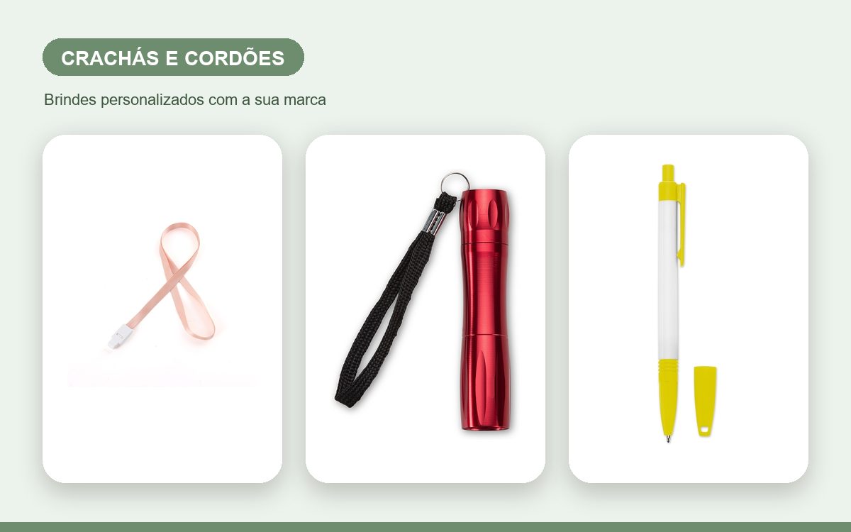 Brindes personalizados com a sua marca — Crachás e Cordões Personalizados: Guia Para Eventos