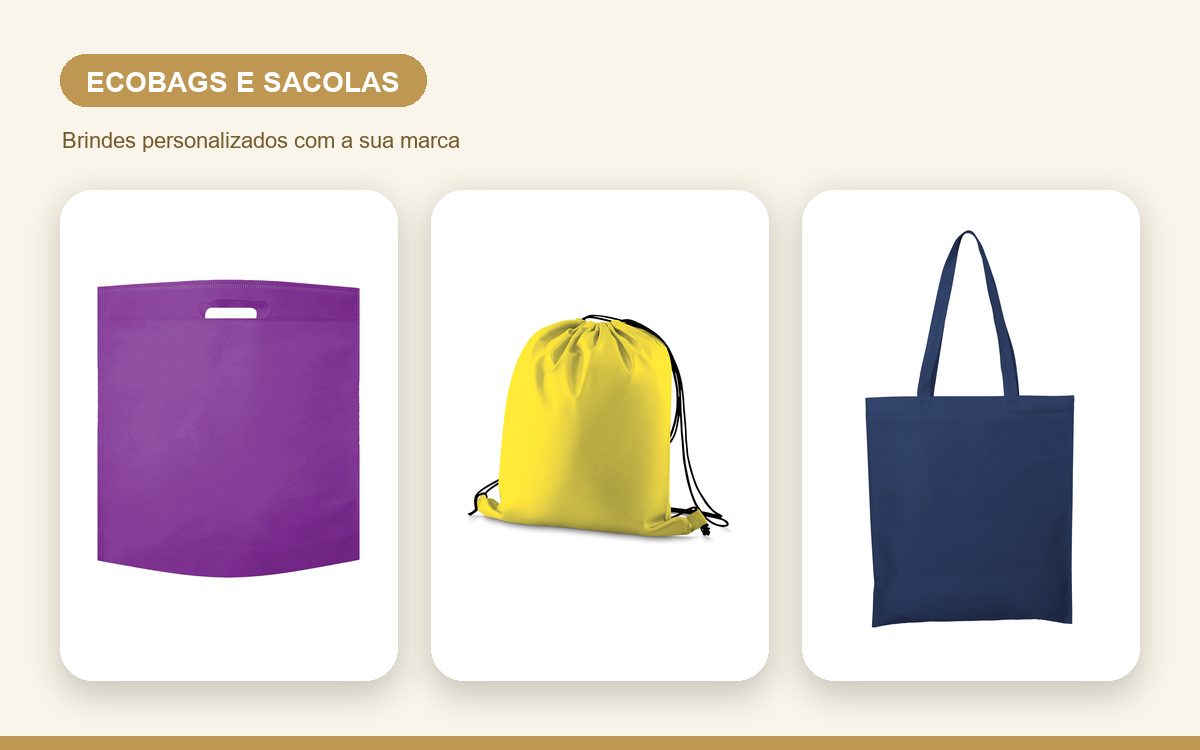 Brindes personalizados com a sua marca — Ecobags e Sacolas Personalizadas: Guia Completo de Tecidos