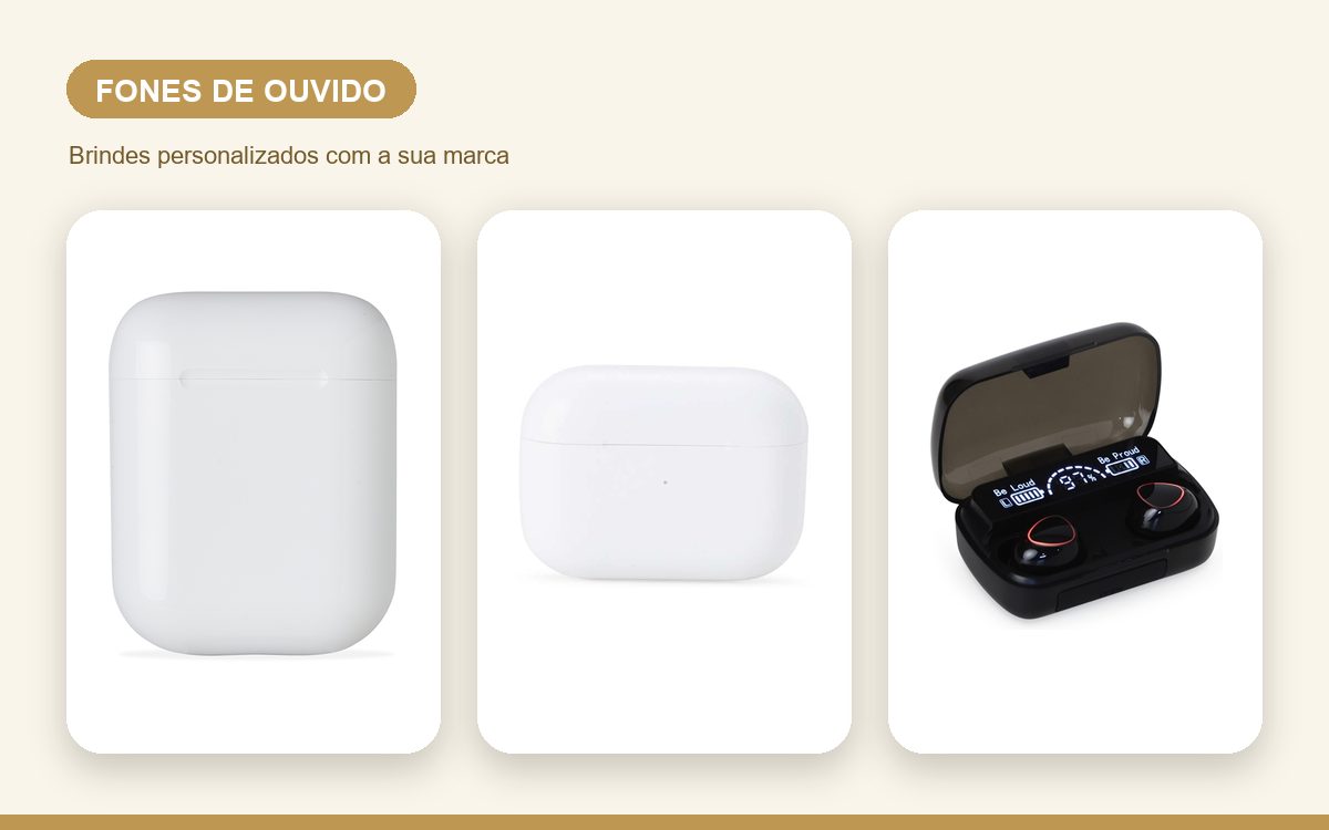 Brindes personalizados com a sua marca — Fones de ouvido personalizados criativos que chamam atenção