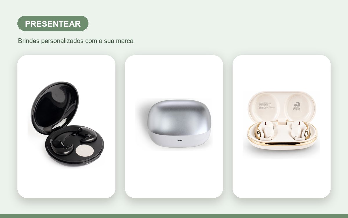 Brindes personalizados com a sua marca — Fones de ouvido personalizados de luxo para presentear