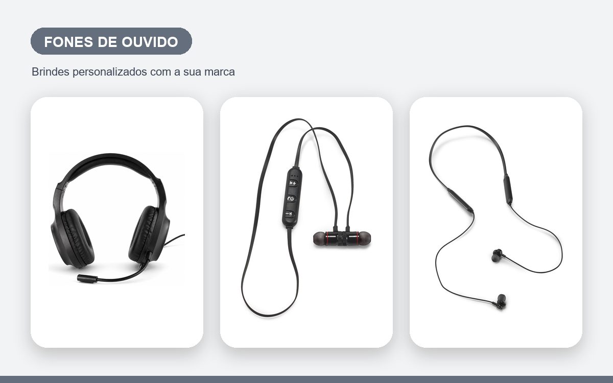 Brindes personalizados com a sua marca — Fones de ouvido personalizados ecológicos e sustentáveis